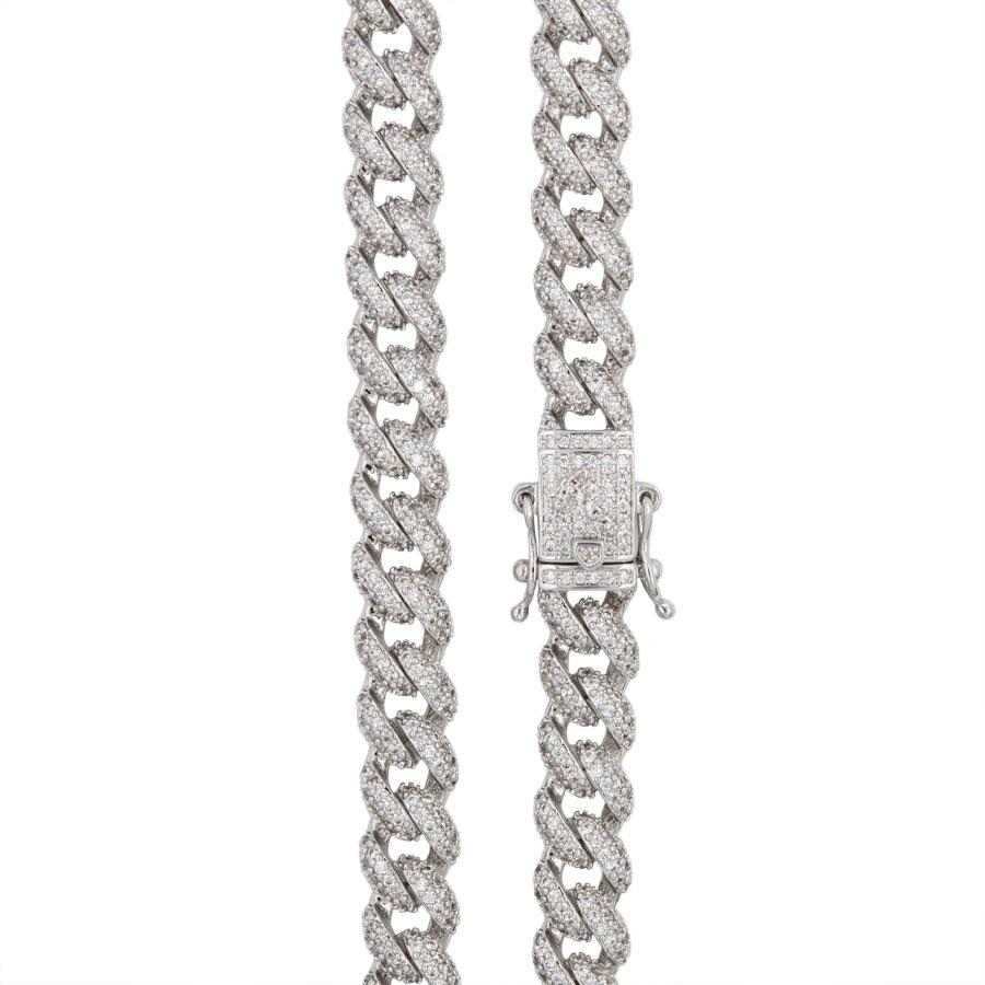 16" 8.5mm Diamond Cuban Chain