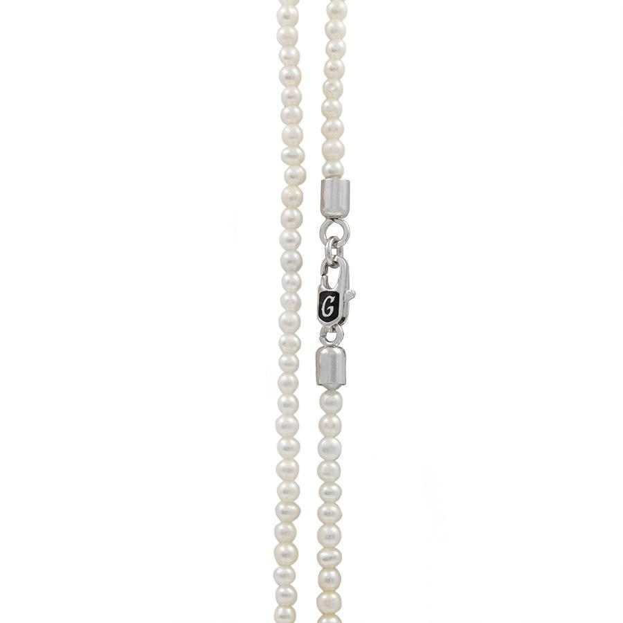 20" 3mm White Pearl Necklace