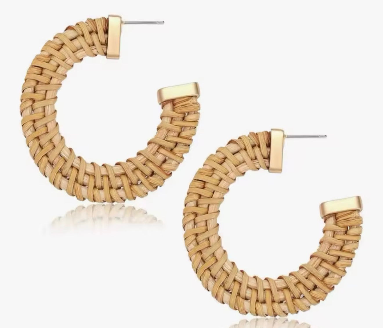 Beautiful Raffia Hoop Earrings