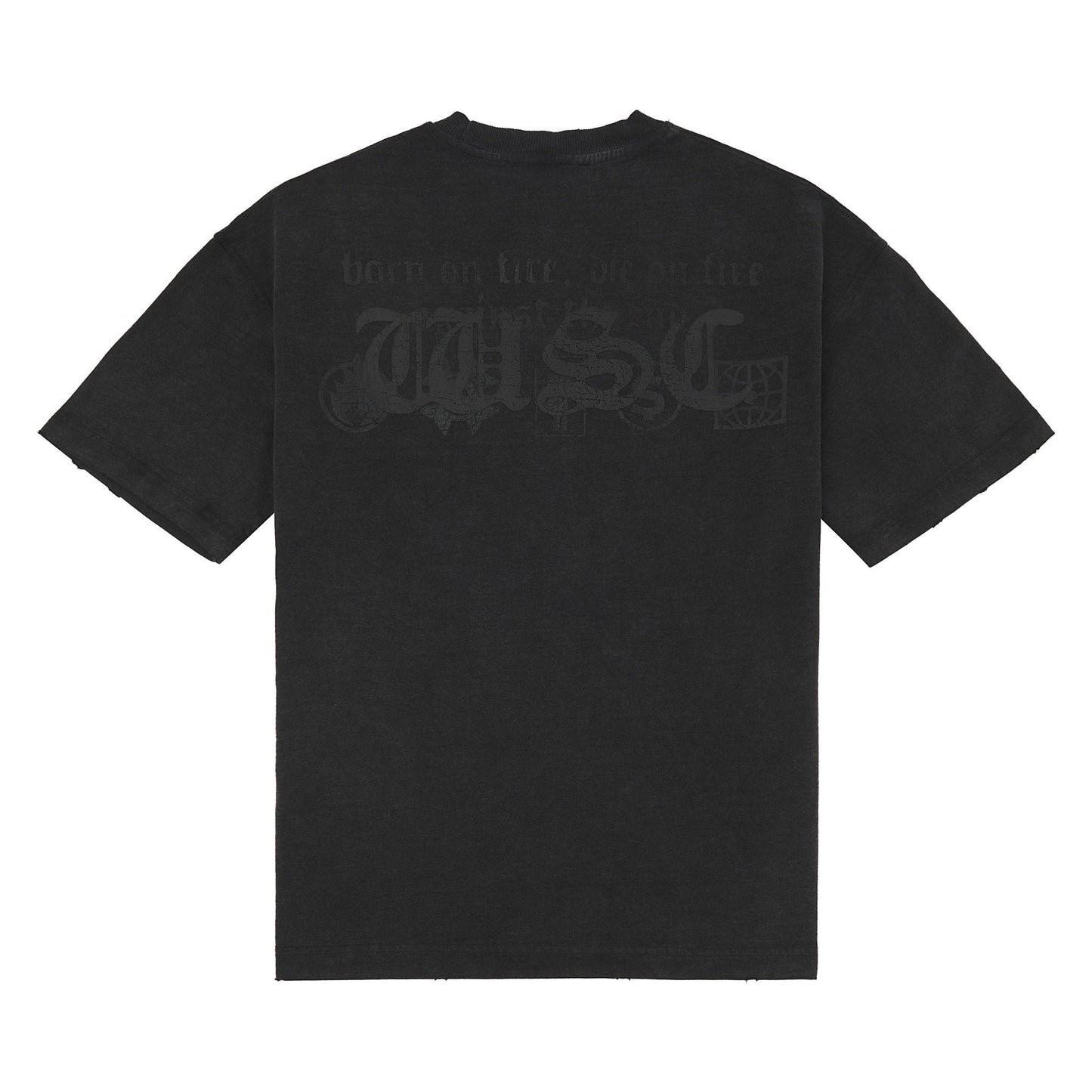 Rhinestone Tee | Black/Black