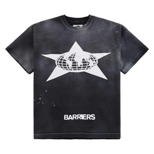 Distressed Star Tee | Vintage Black