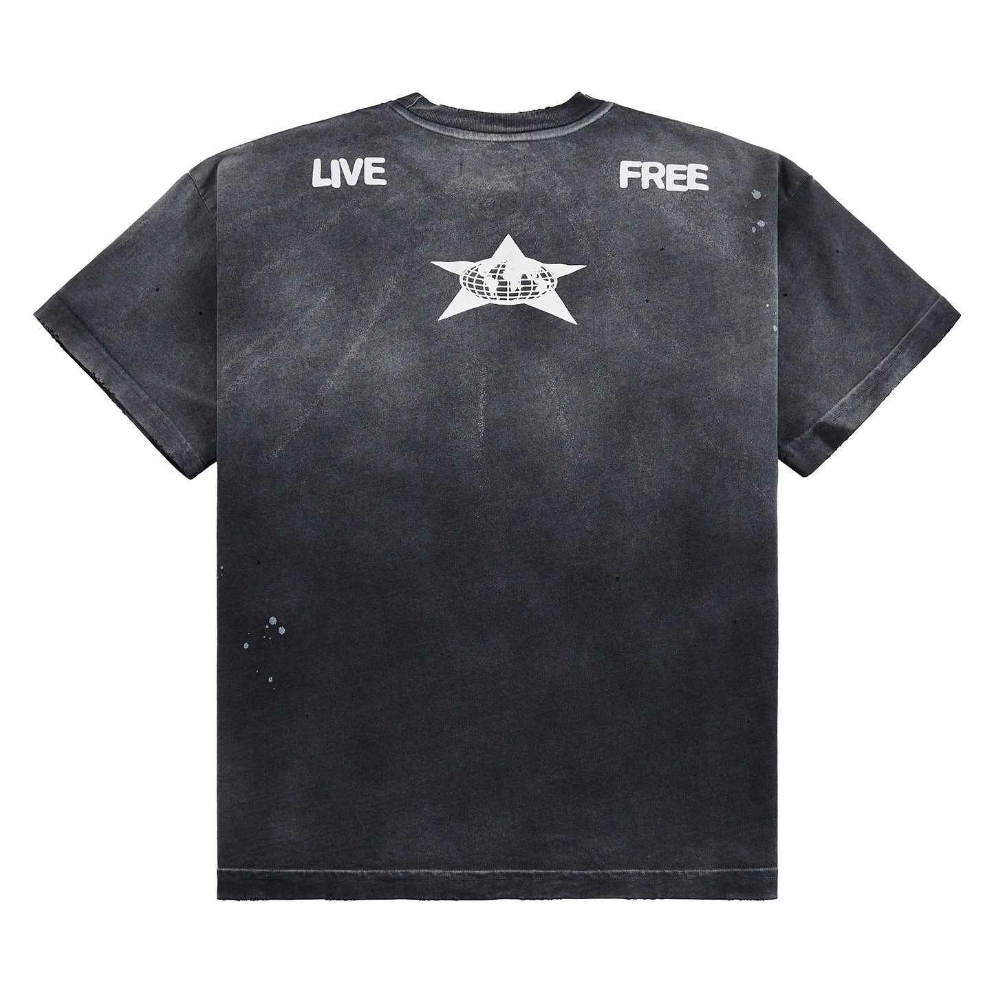 Distressed Star Tee | Vintage Black