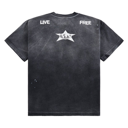 Distressed Star Tee | Vintage Black