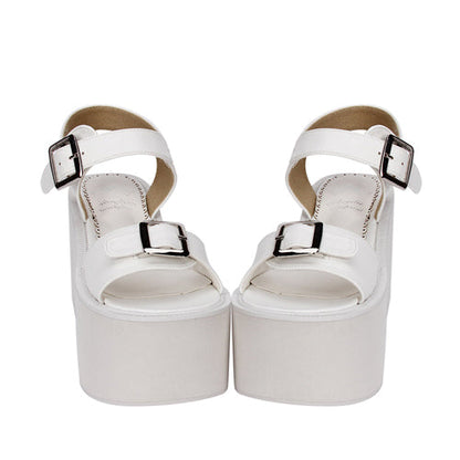Black And White Platform Sweet Lolita Sandals