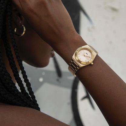 36MM Fluted Bezel Alpha Era in Yellow Gold