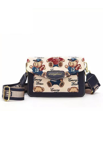 Bear Print Sweet Lolita Crossbody Bag 3 Colors