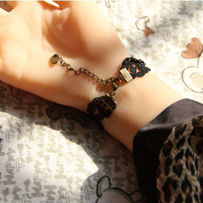 Black Fashion Simple Bride Lace Fringe Female Sweet Bracelet