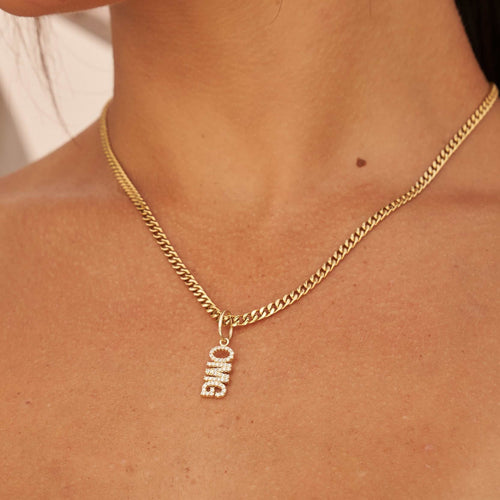 "OMG" Pendant - Yellow Gold