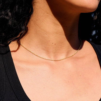 Cable Chain Necklace in Yellow Gold