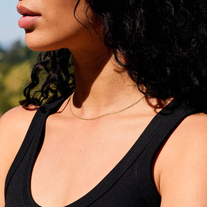 Cable Chain Necklace in Yellow Gold