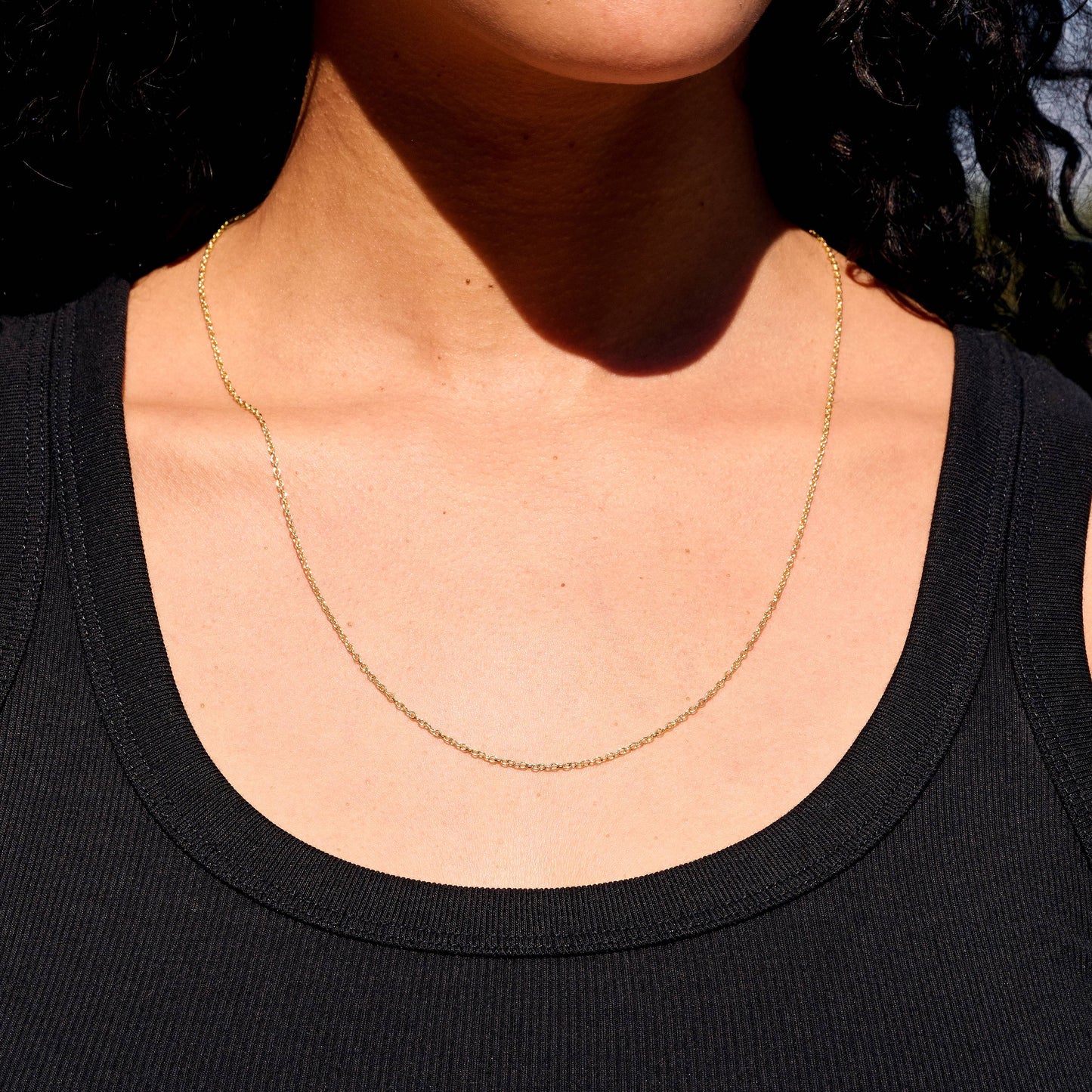 Cable Chain Necklace in Yellow Gold