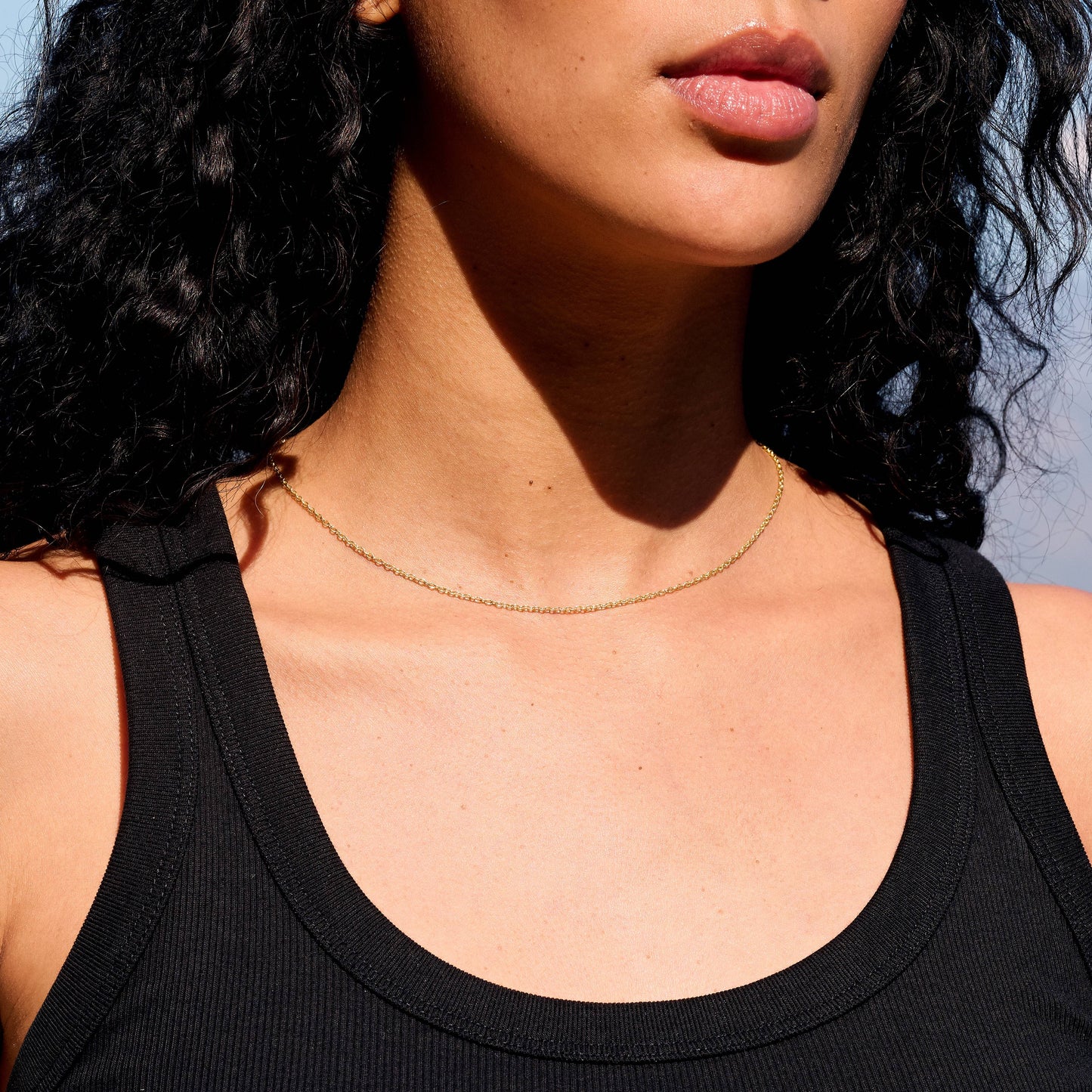 Cable Chain Necklace in Yellow Gold