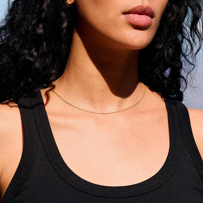 Cable Chain Necklace in Yellow Gold