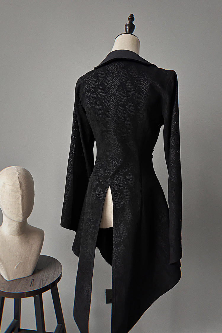 Black Long Sleeves Snake Print Ouji Fashion Gothic Lolita Coat