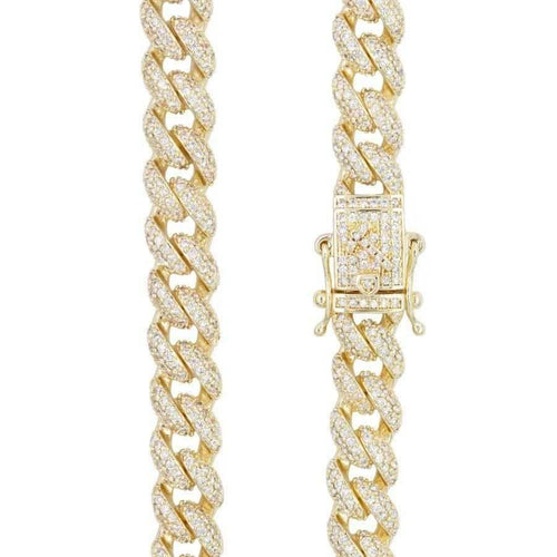 14” 8.5mm Diamond Cuban Chain