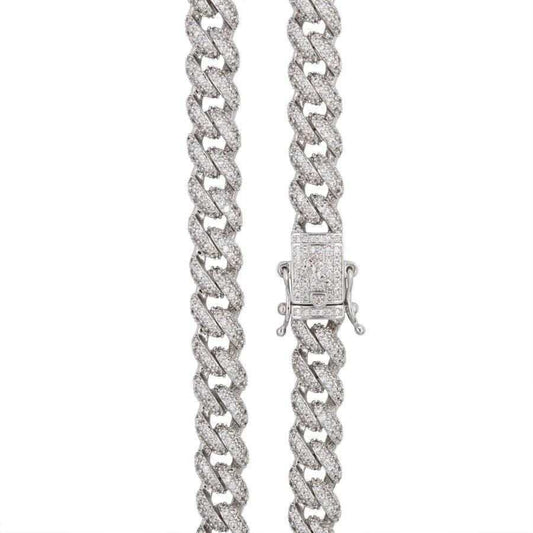 14" 8.5mm Diamond Cuban Chain