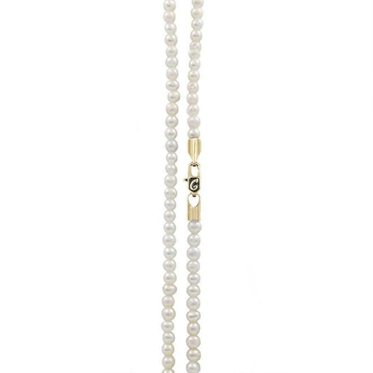16" 3mm White Pearl Necklace