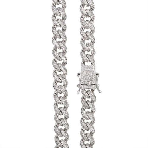 16" 8.5mm Diamond Cuban Chain