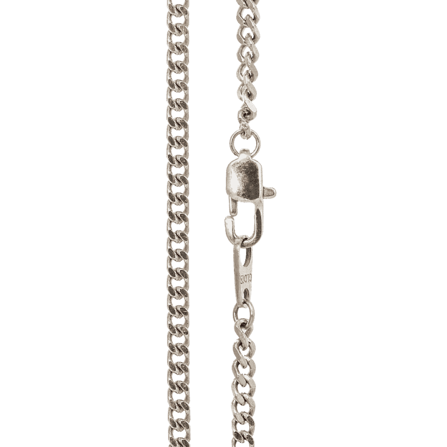 16" Micro Cuban in White Gold