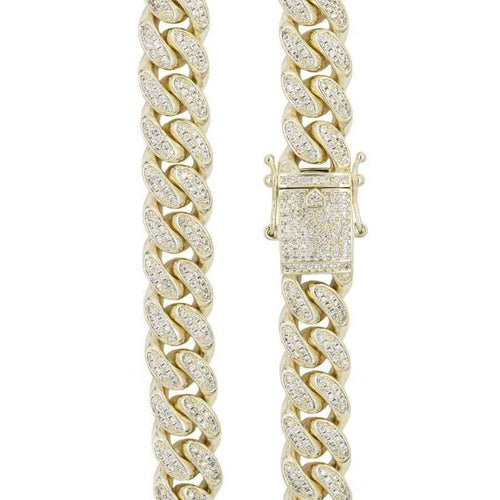 18" 12mm Diamond Cuban Link