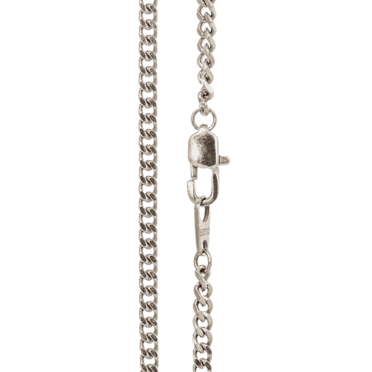 18" Micro Cuban in White Gold
