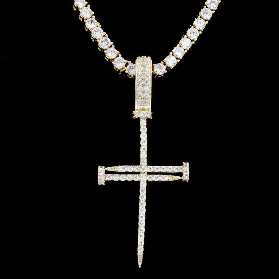 18k Vermeil Nail Cross