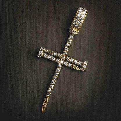 18k Vermeil Nail Cross