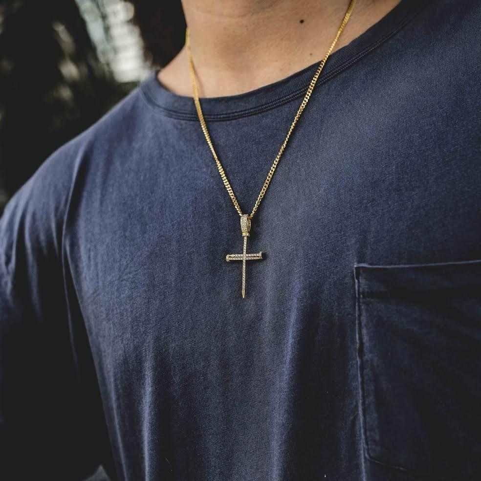 18k Vermeil Nail Cross