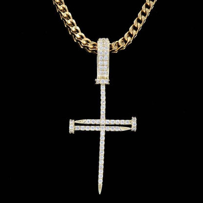18k Vermeil Nail Cross