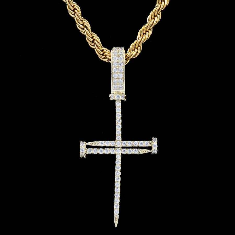 18k Vermeil Nail Cross