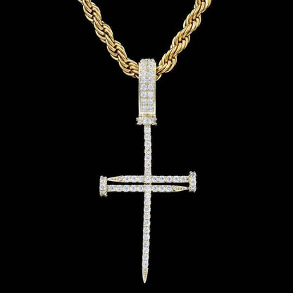 18k Vermeil Nail Cross
