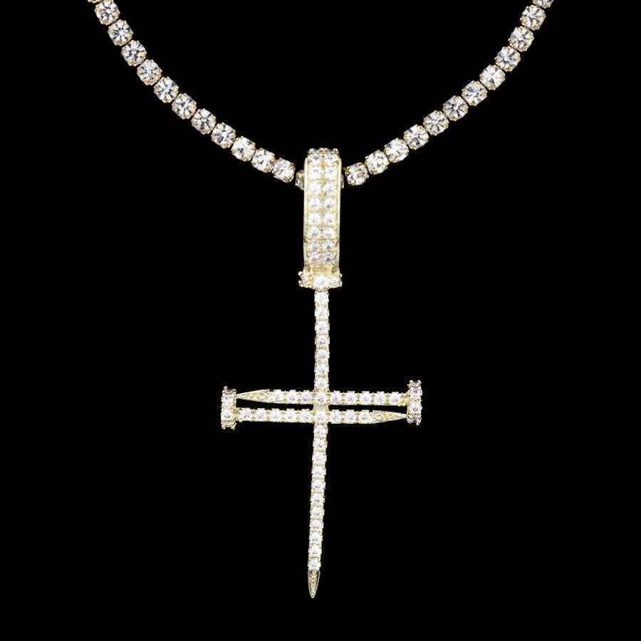 18k Vermeil Nail Cross