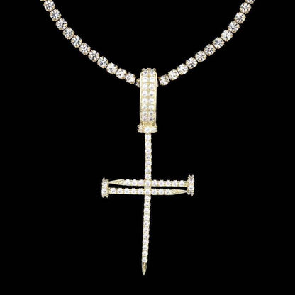 18k Vermeil Nail Cross