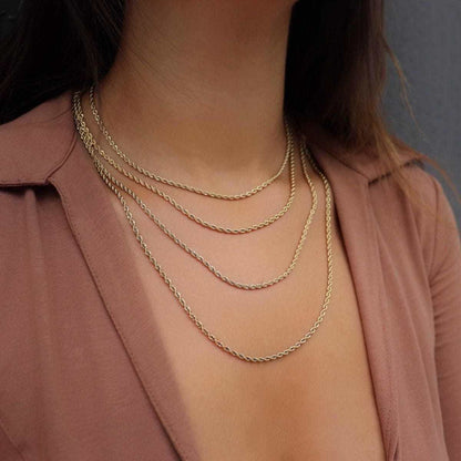 18k Vermeil Rope Necklace - 2mm