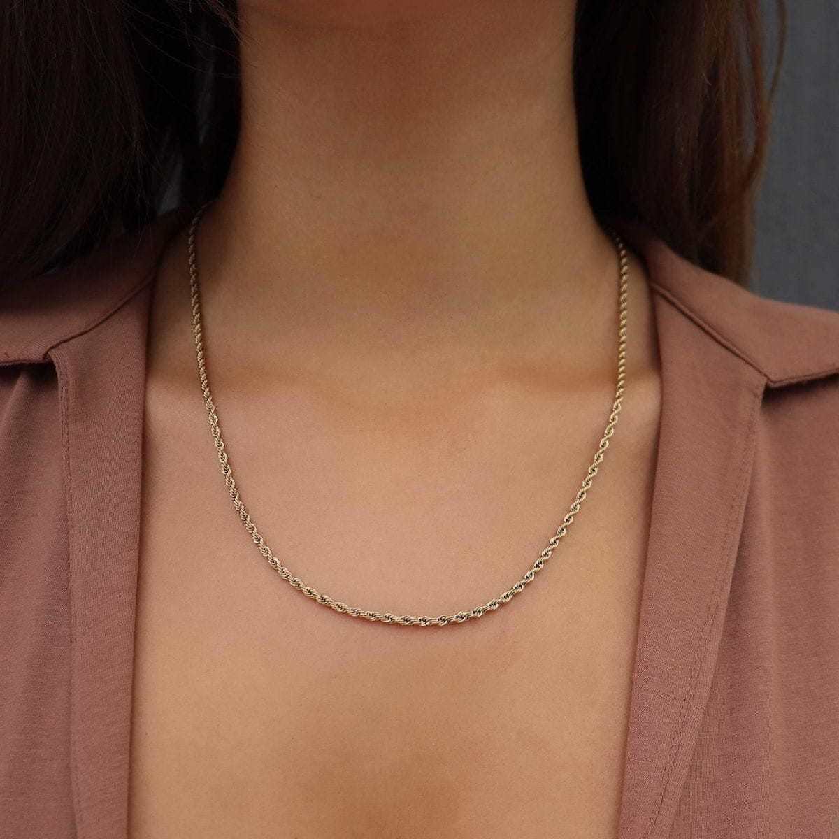 18k Vermeil Rope Necklace - 2mm