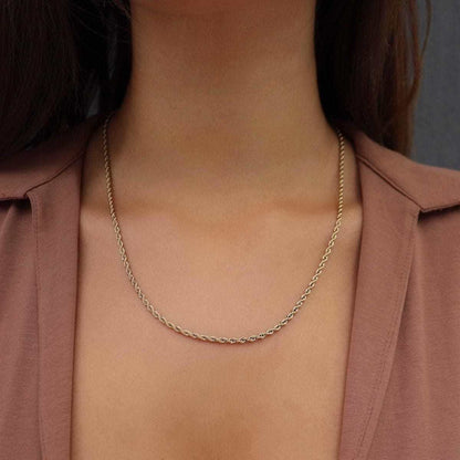 18k Vermeil Rope Necklace - 2mm