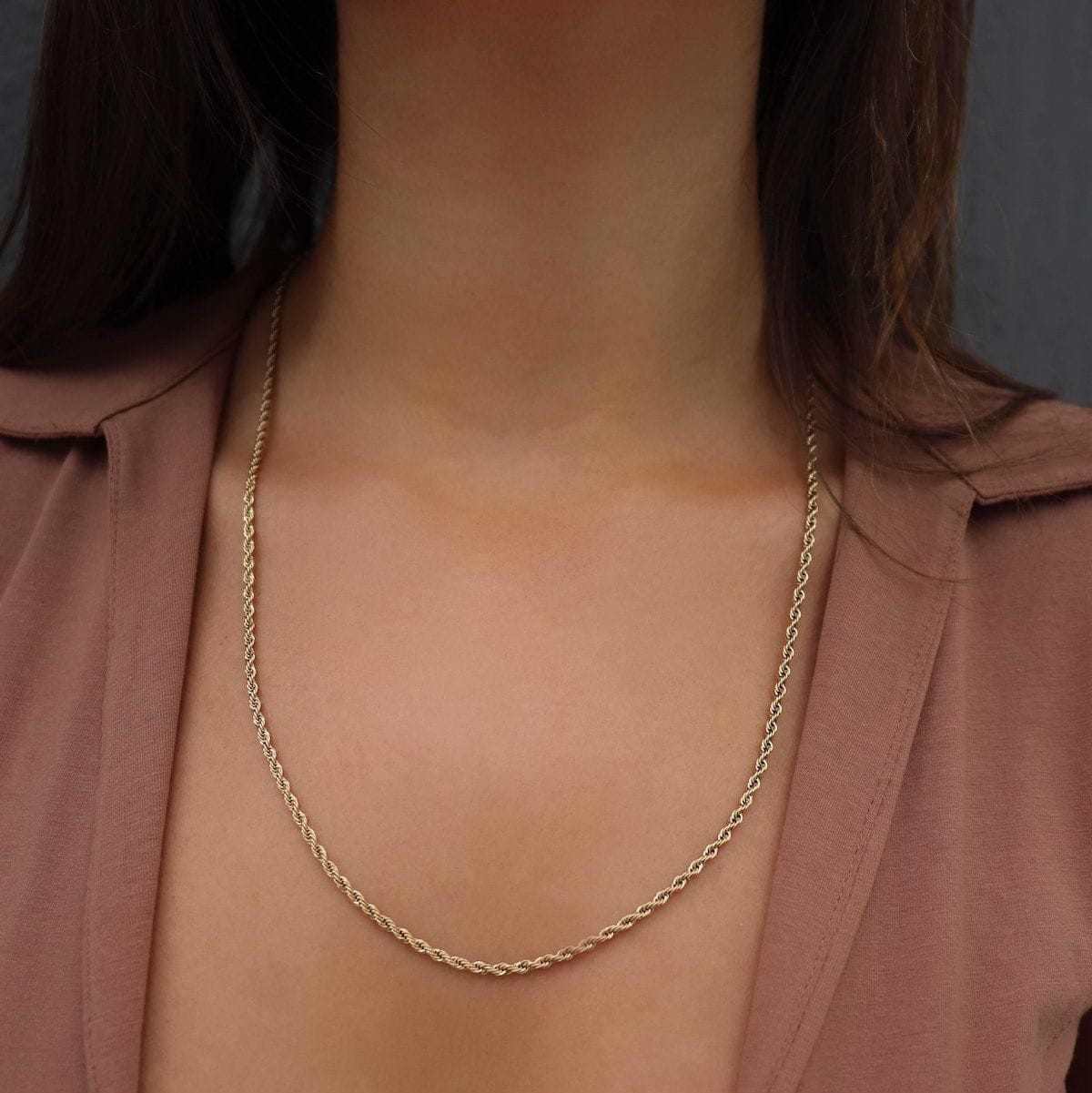 18k Vermeil Rope Necklace - 2mm