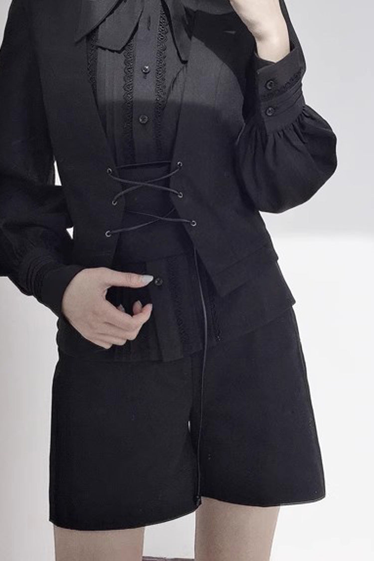 Black Gothic Vintage Elegant Ouji Fashion Lolita Shorts