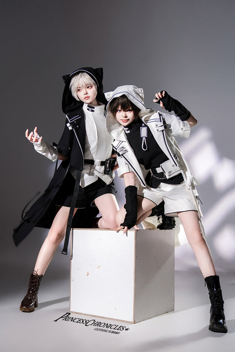 Black Functional Style Ouji Fashion Prince Handsome Lolita Shorts