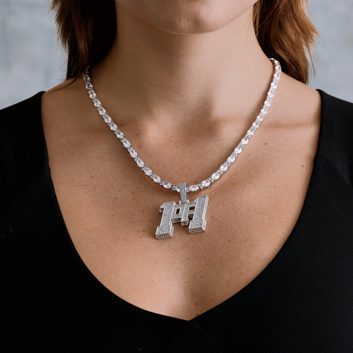 "1of1" Pendant in White Gold