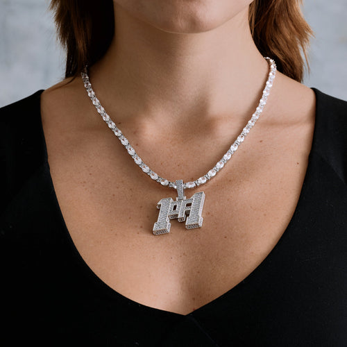 "1of1" Pendant in White Gold