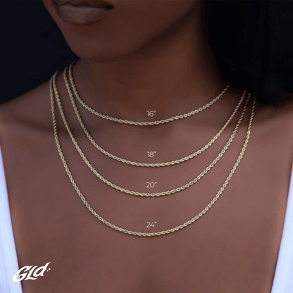 10k Solid Gold Micro Herringbone Chain (2.5mm)