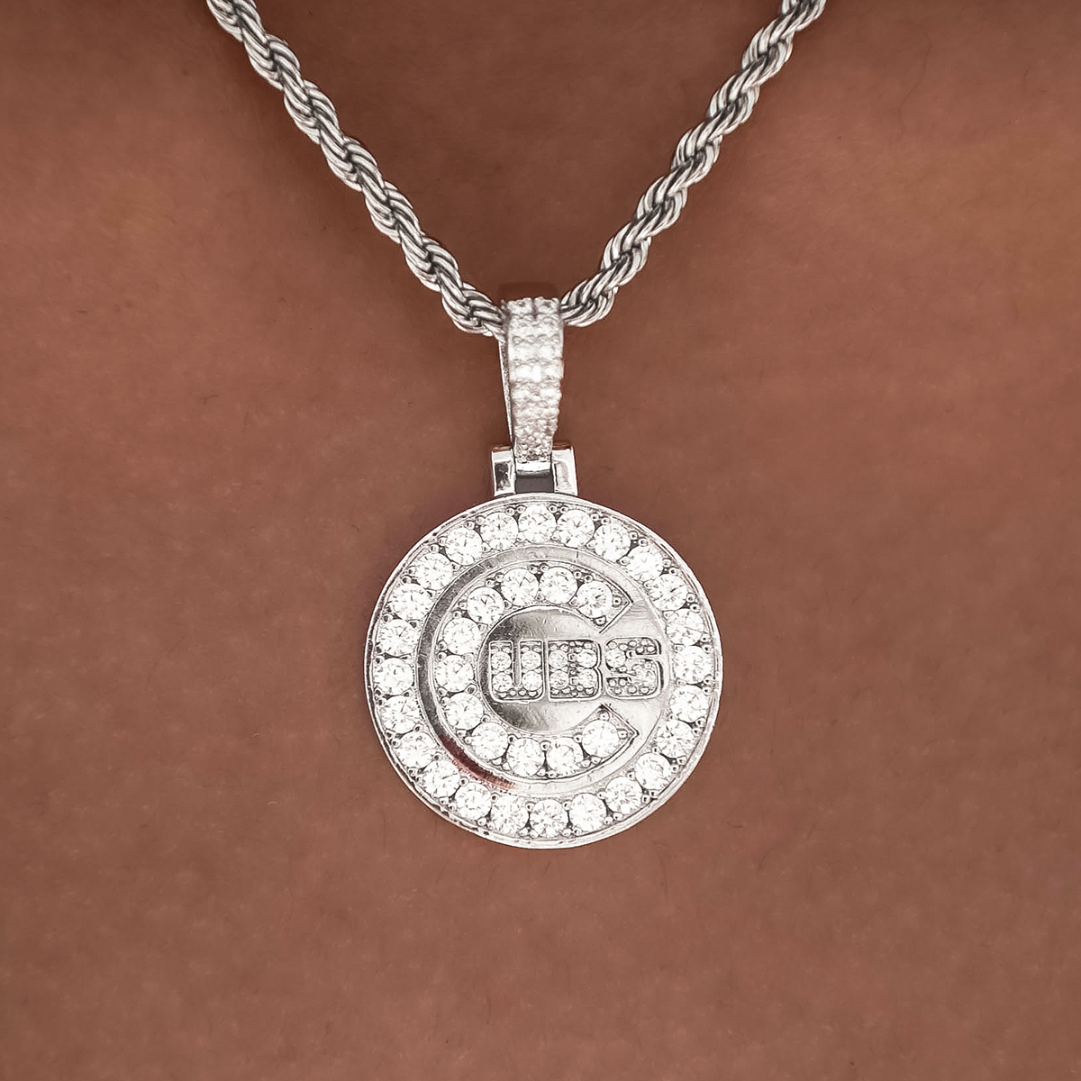 Chicago Cubs Official MLB Micro Logo Pendant