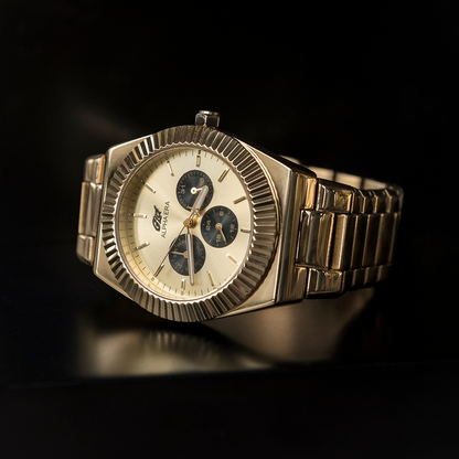 42MM Black Chrono Dial Fluted Bezel Alpha Era®