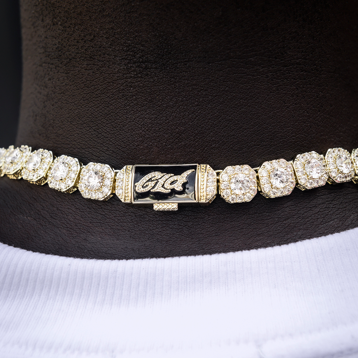 Clustered Tennis Chain + Bracelet Bundle in Yellow Gold- 12mm