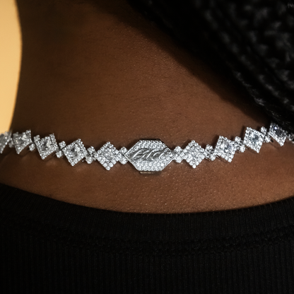 Cloister Link Necklace in White Gold - 10mm