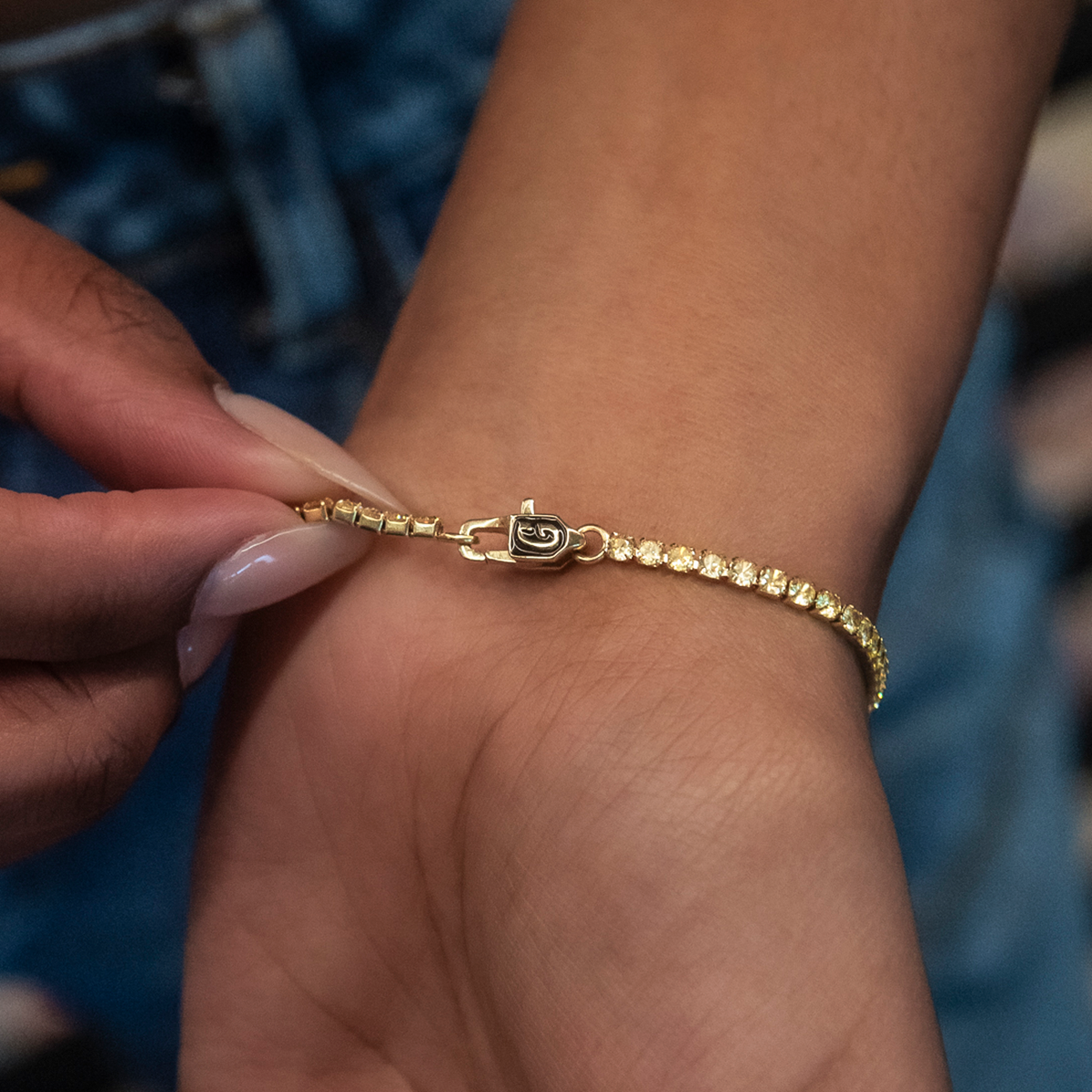 Canary Micro Tennis Bracelet in Yellow Gold