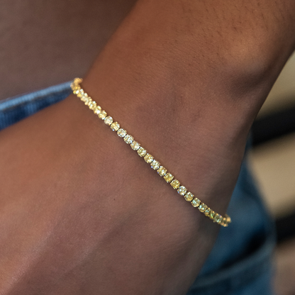 Canary Micro Tennis Bracelet in Yellow Gold