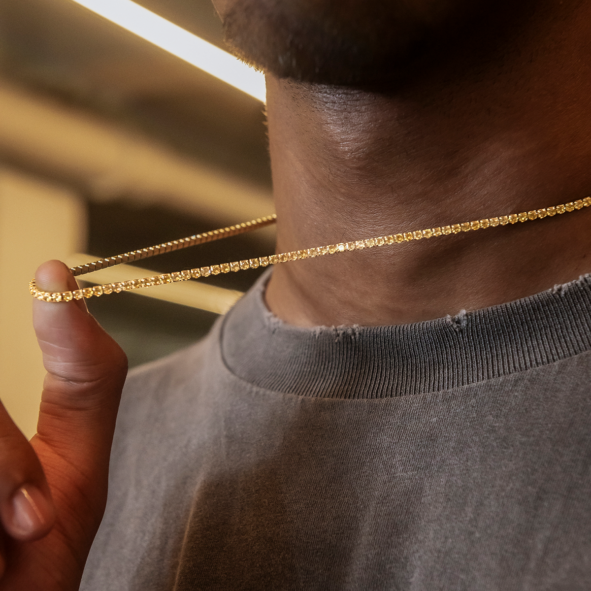 Canary Micro Tennis Chain + Bracelet Bundle in Yellow Gold