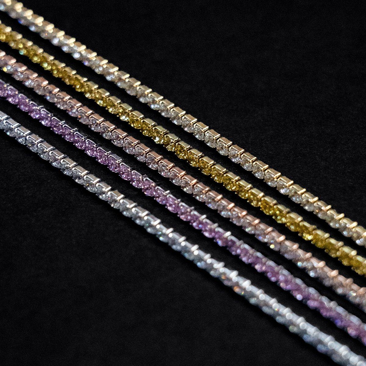 Canary Micro Tennis Chain in Yellow Gold